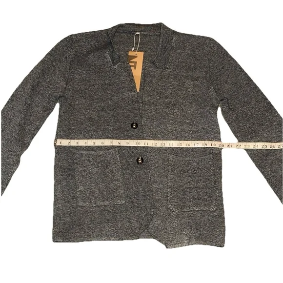 Women's Nitagut Gray Knit Blazer Size Small - Picture 4 of 7